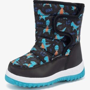 NEW! EQUICK Toddler Dinosaur Snow Boots with Fur Size 6 🦖